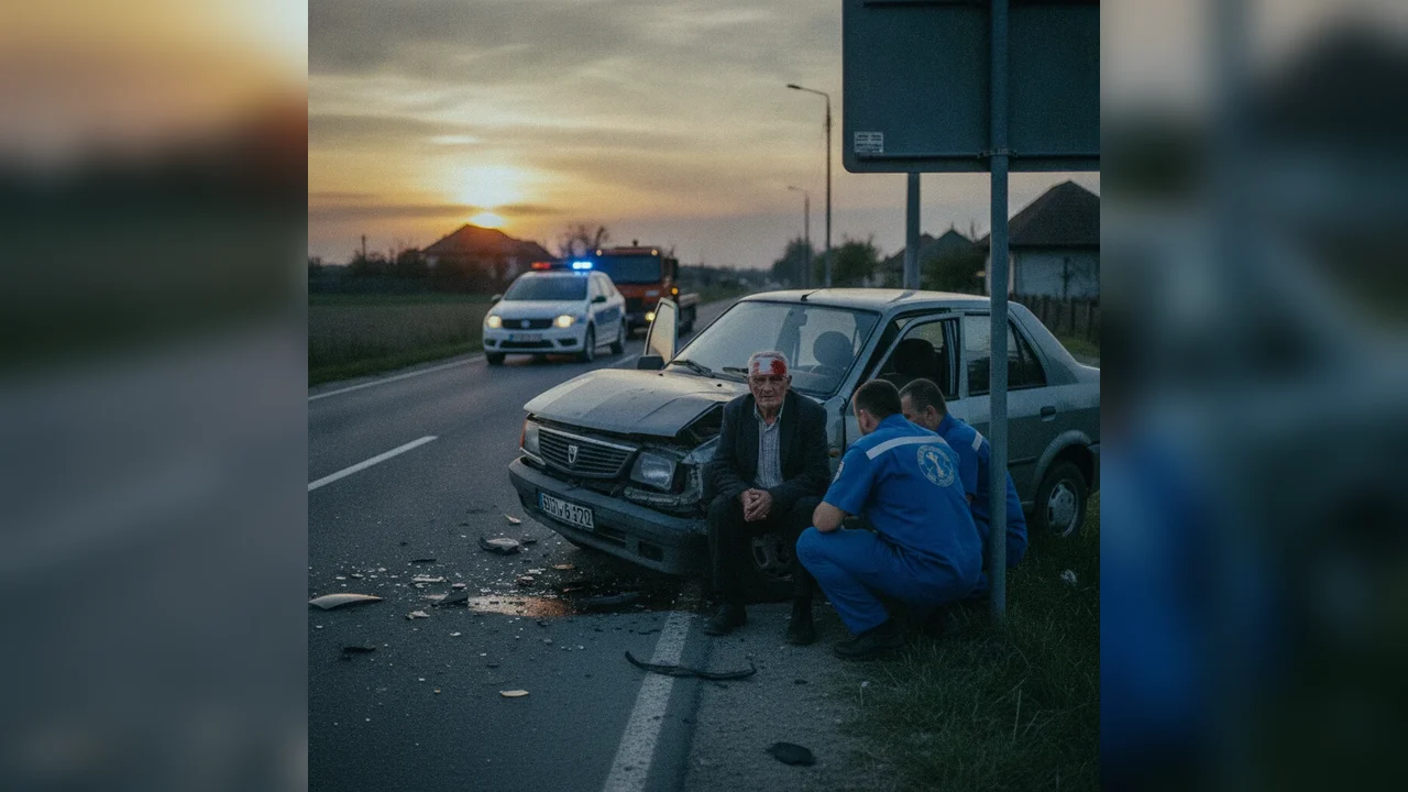 Accident pe DN2-E85 la Urechești: Un șofer de 82 de ani, rănit și dus la UPU Focșani