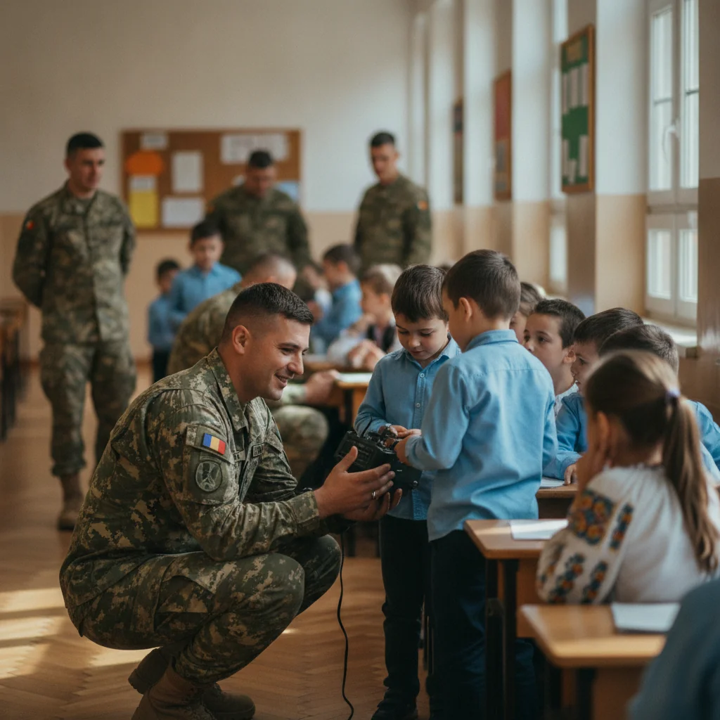 Focșani: elevii au descoperit Armata României la școală