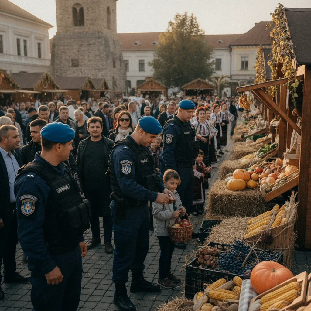 Măsuri de siguranță la „Recoltele Vrâncene”, în piața Obor din Focșani