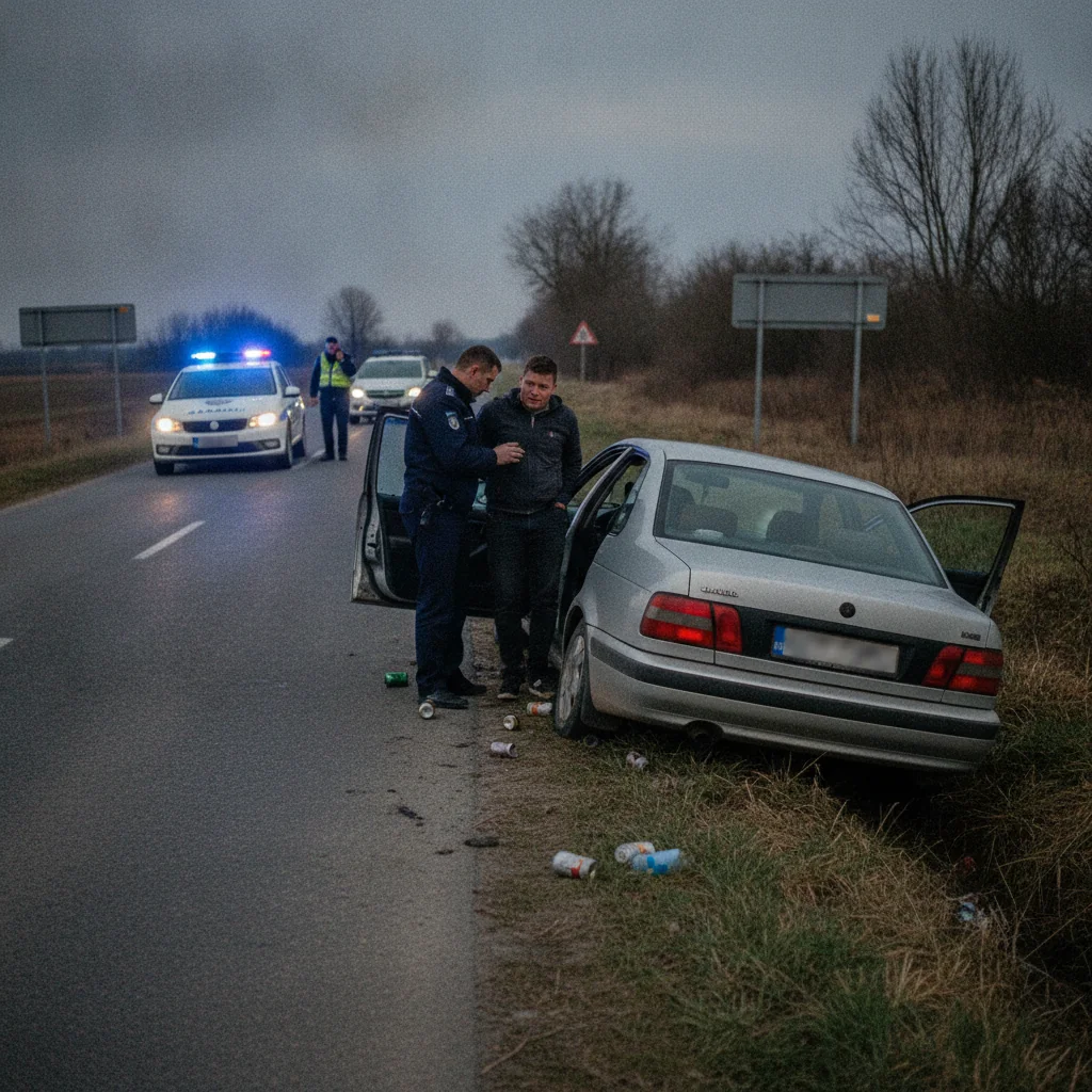 Urmărire în trafic la Focșani: șofer de 20 de ani, fără permis, depistat cu 0,34 mg/l alcool
